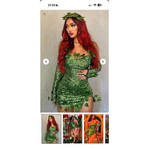 Little Miss Ivy Halloween 3 Piece Costume
Set - Green - Picture 6 of 7